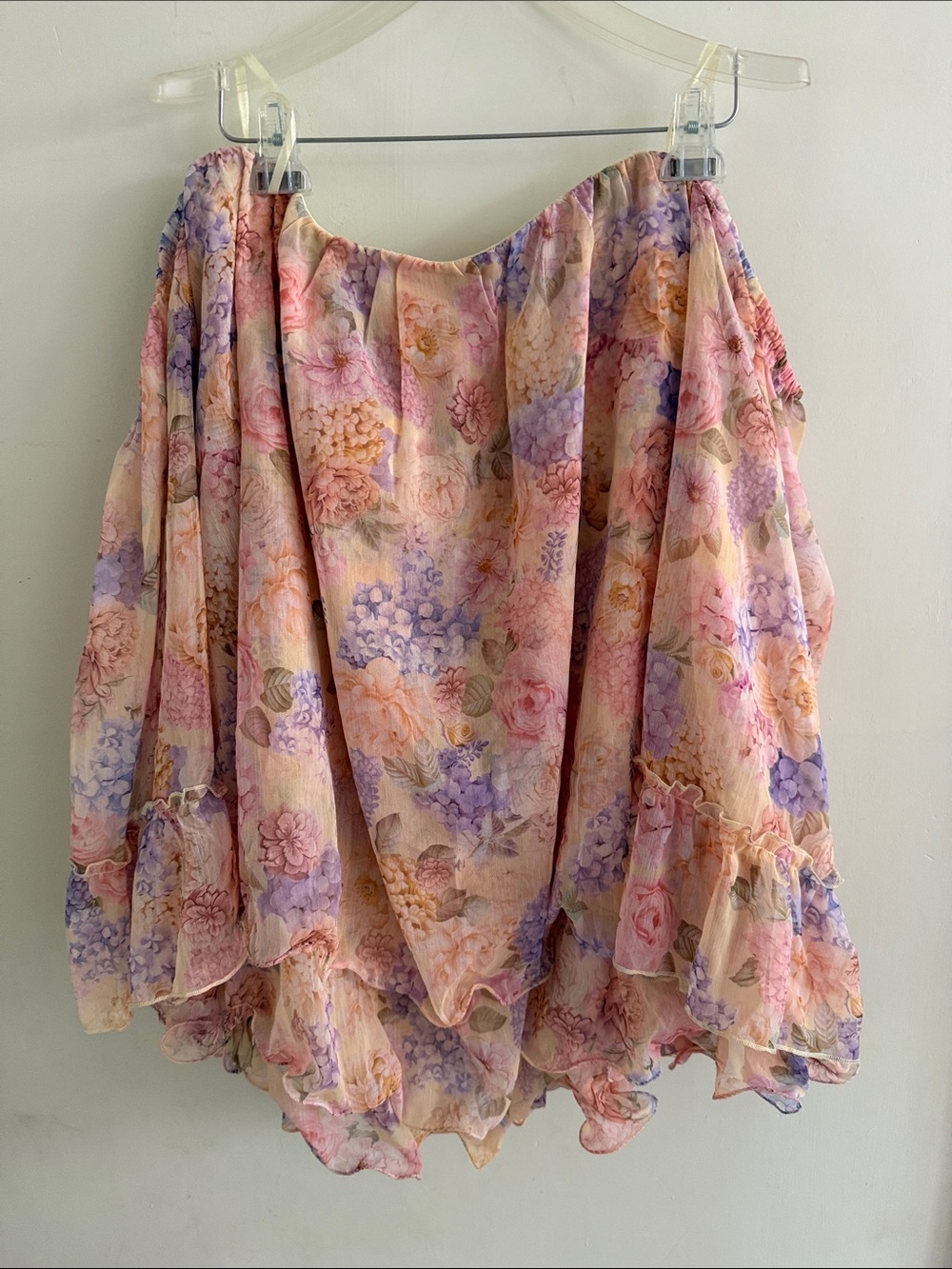 Show Me Your Mumu Fiona Mini Dress Size L Floral Off Shoulder Ruffle Wedding - Picture 2 of 4